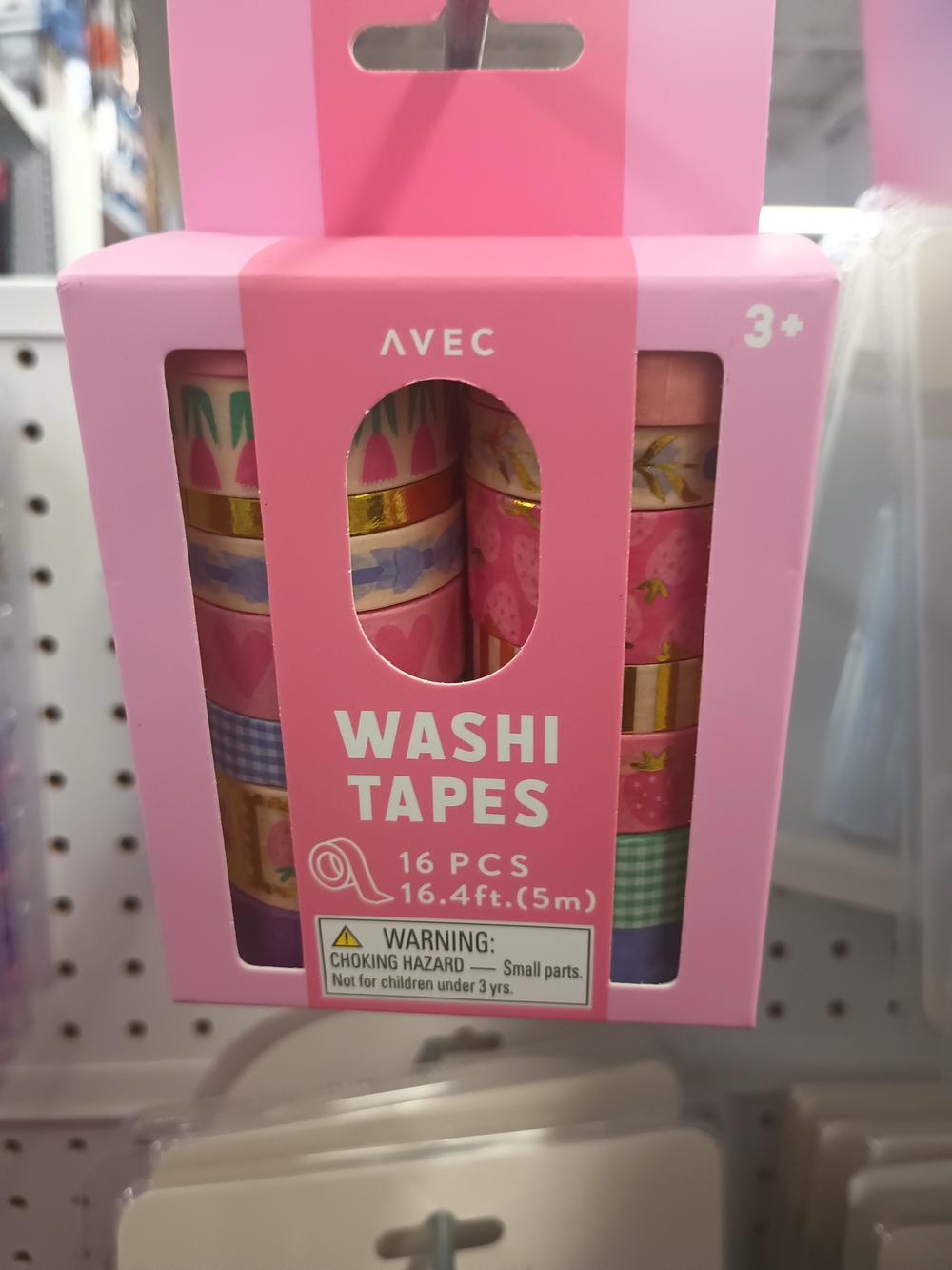 Pink Washi Tape Set - 16-Piece Decorative Roll Pack